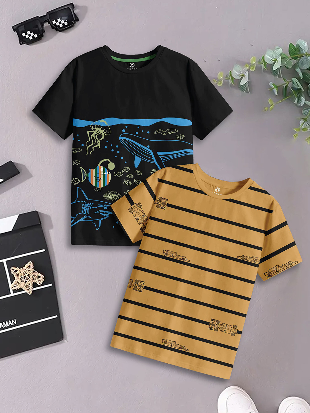 CODEZ Boys 2 Pure Cotton T-shirt