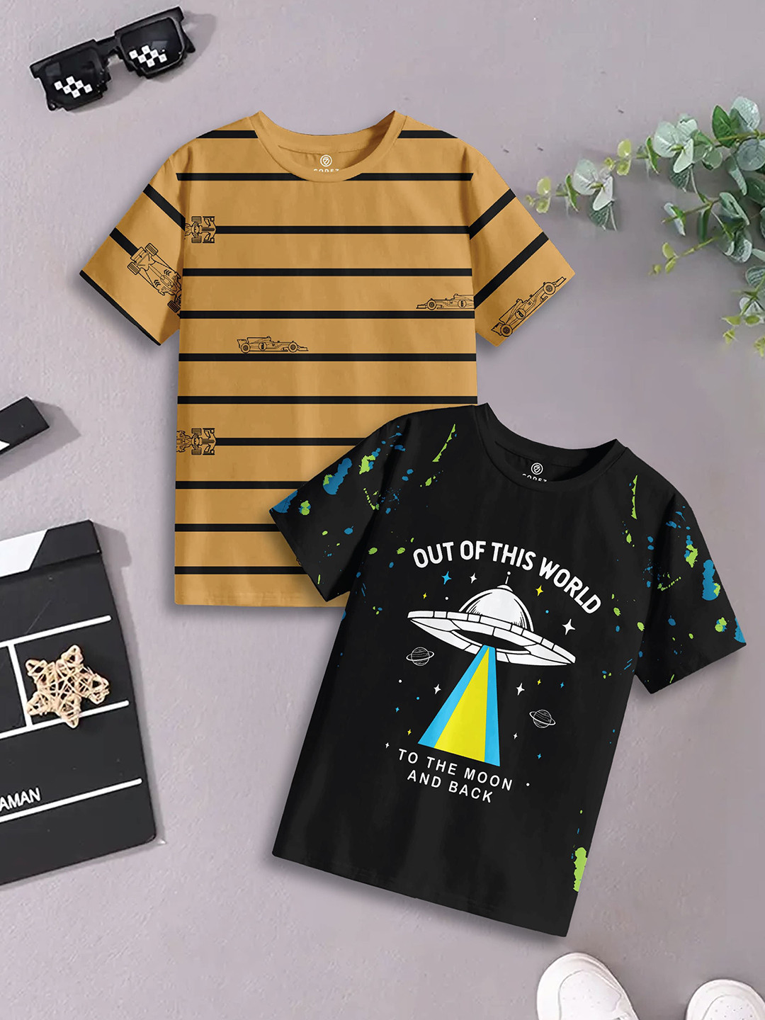 CODEZ Boys 2 Pure Cotton T-shirt