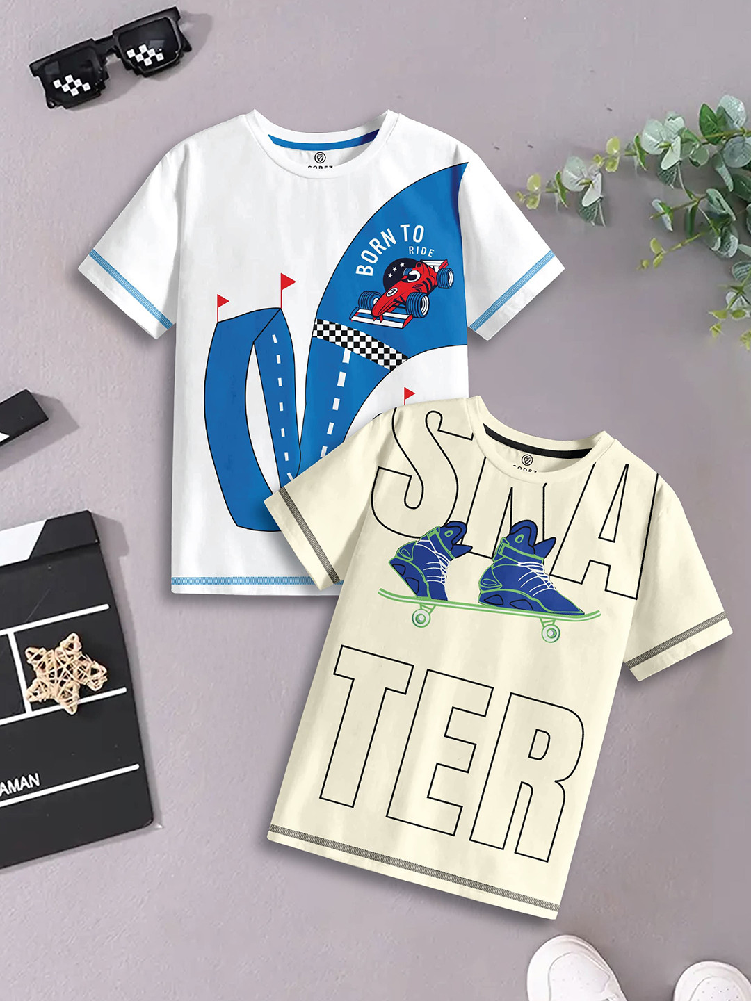 CODEZ Boys 2 Pure Cotton T-shirt