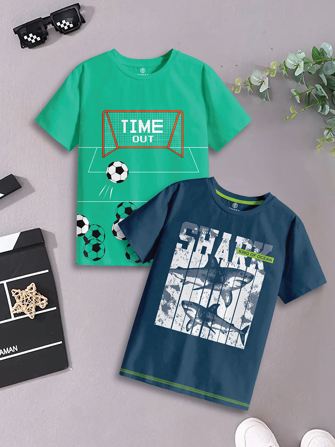 CODEZ Boys 2 Pure Cotton T-shirt