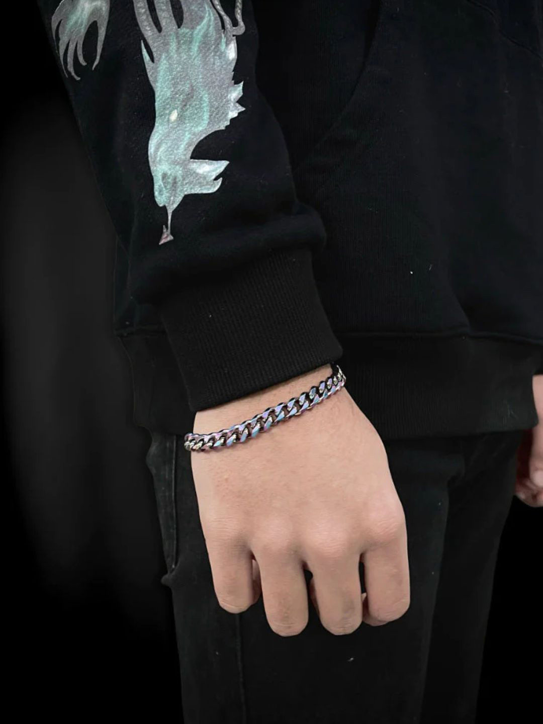 SUFFIRE Men Rhodium-Plated Wraparound Bracelet