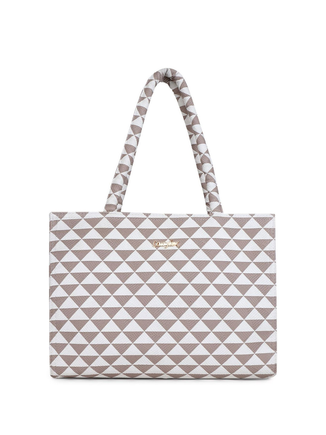 CarryLux Textured PU Structured Tote Bag with Quilted