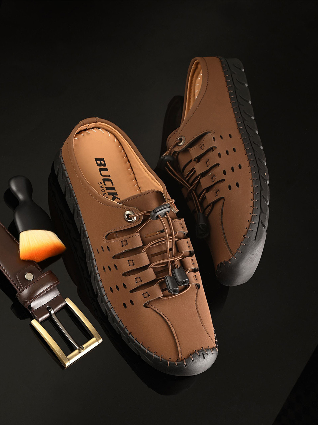 BUCIK Men Lace-Up Comfort Sandals