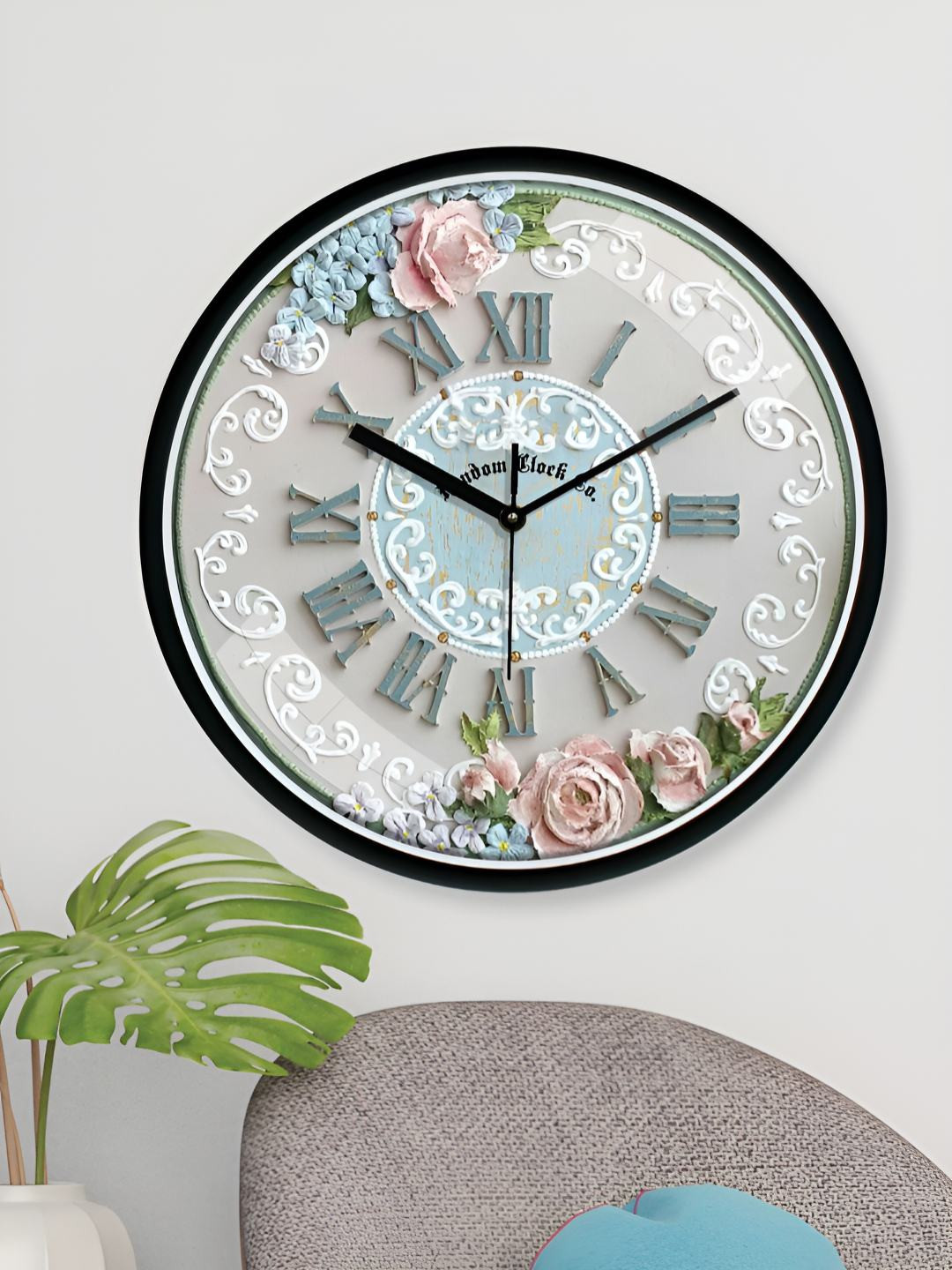 RANDOM Grey & White Analogue Contemporary Wall Clock 30cm