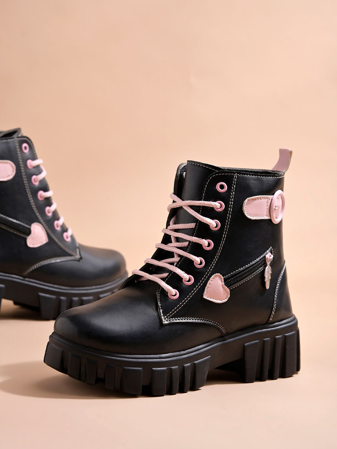 Shoetopia Girls Platform-Heeled Regular Boots