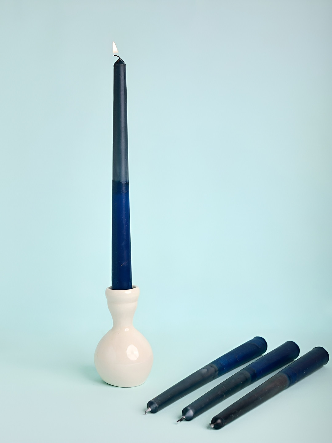 The Wishing Chair Blue 4 pieces Pillar Candle