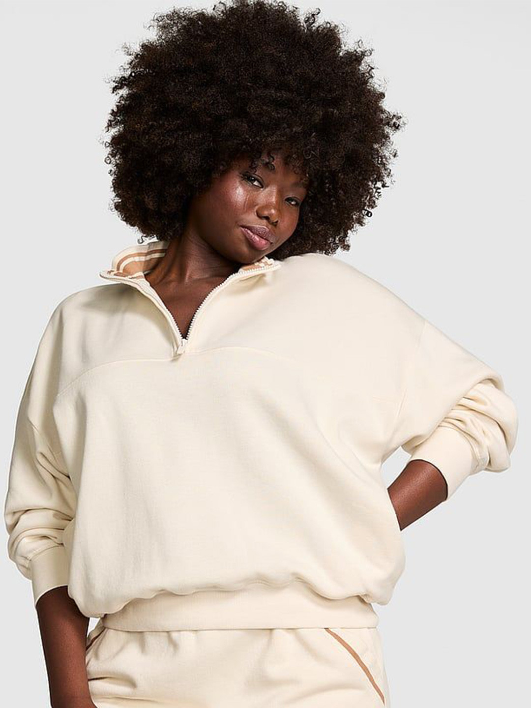 Victoria's Secret PINK Ivy Fleece Half-Zip Sweatshirt