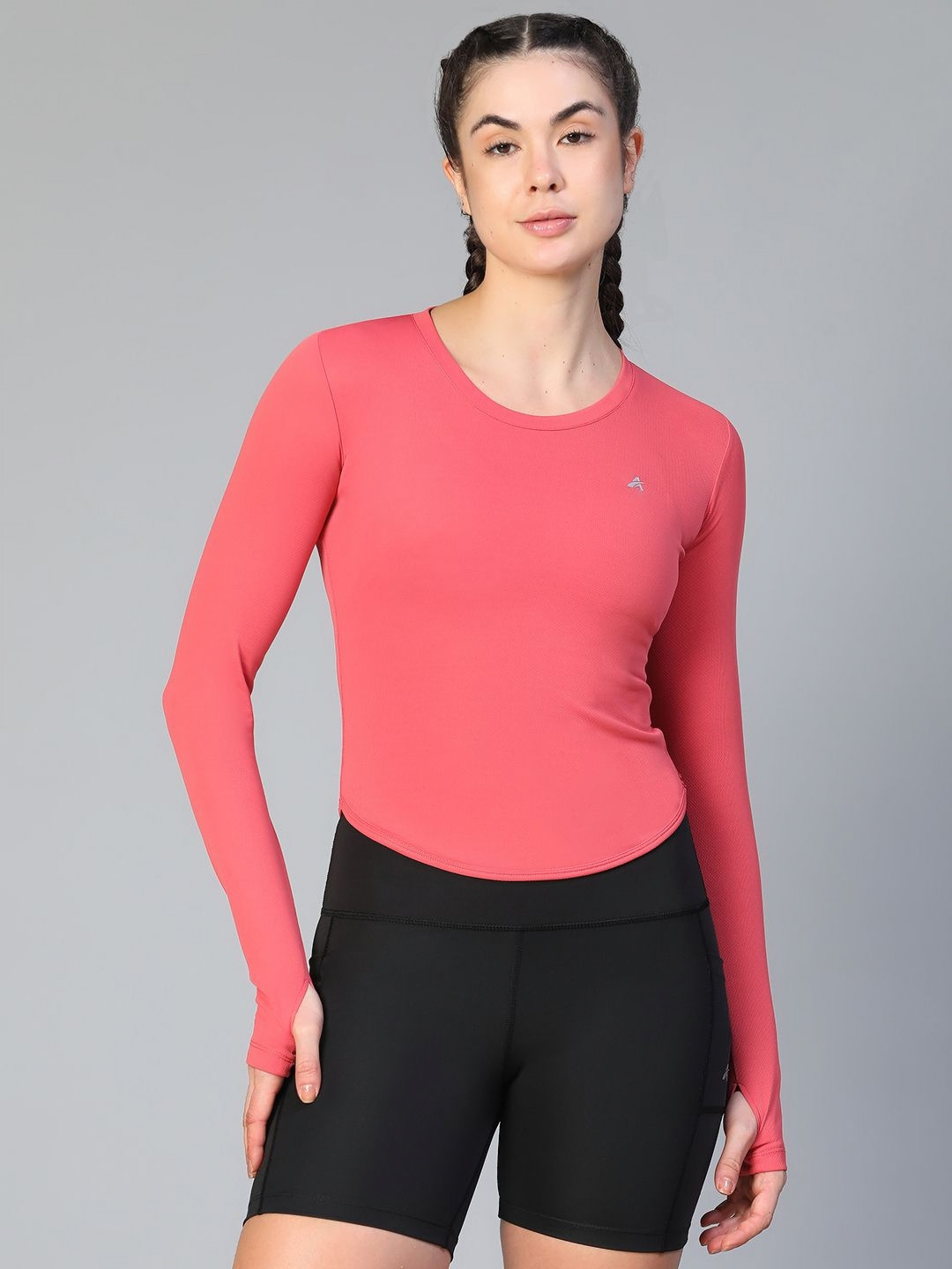 ATHLISIS Women e-Dry Pockets Slim Fit T-shirt