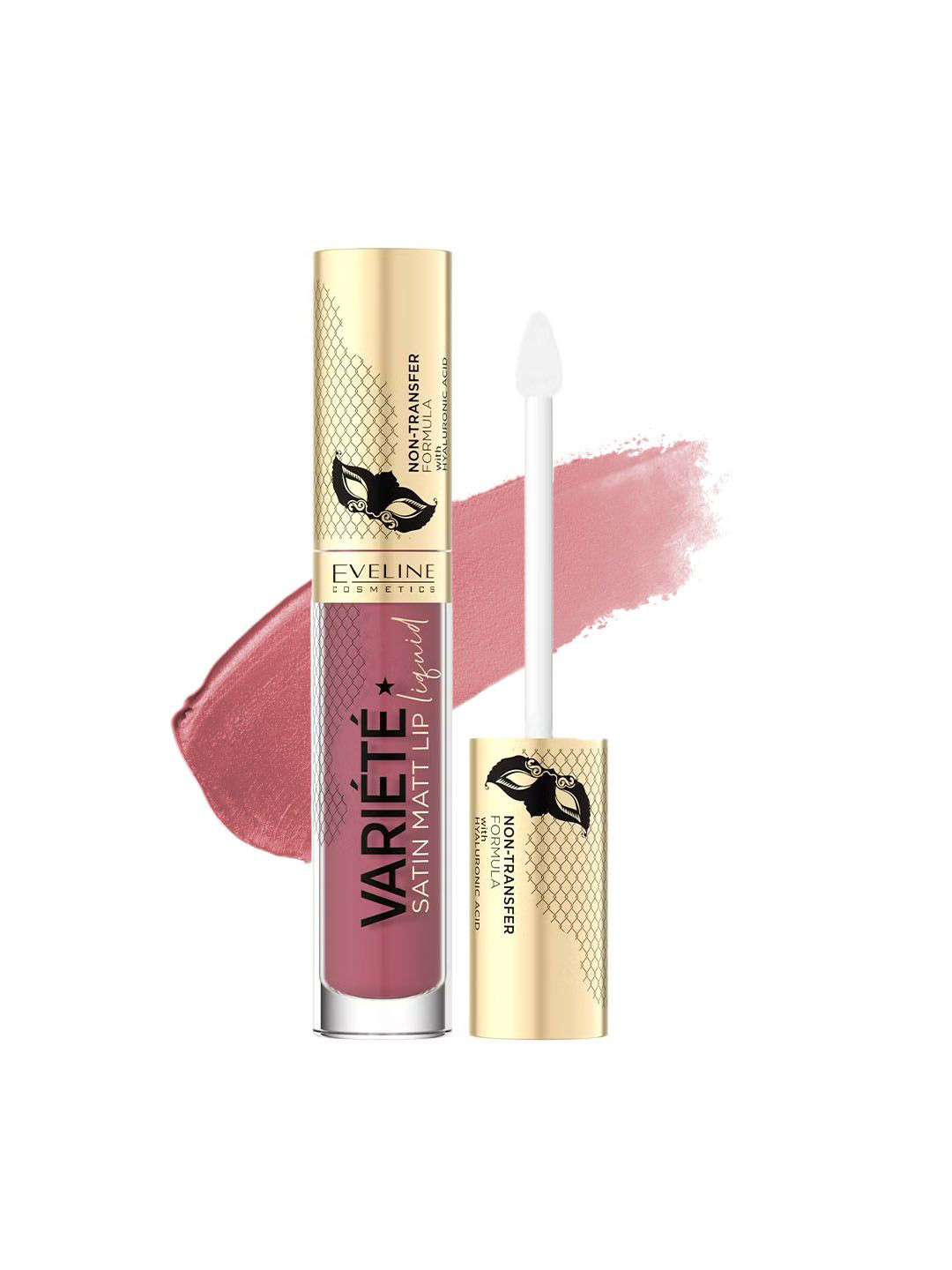 Eveline Cosmetics Variete Satin Matt Lip Liquid Lipstick- 4.5 ml- Berry Shake 03