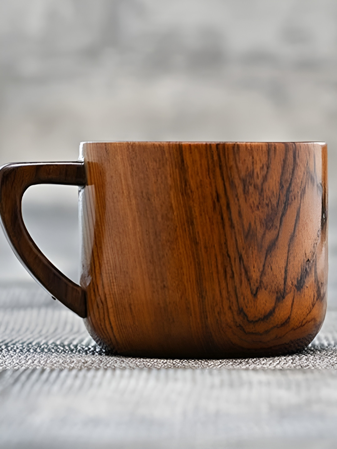 The Brand Barrel Brown Wood Dishwasher Safe 6 Piece Cups-100ml