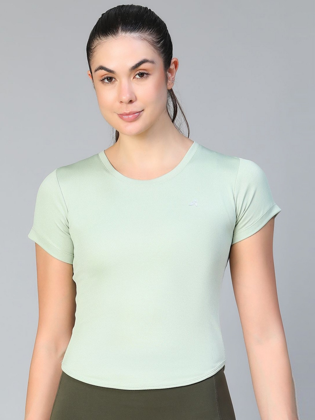 ATHLISIS Women e-Dry Raw Edge Slim Fit T-shirt