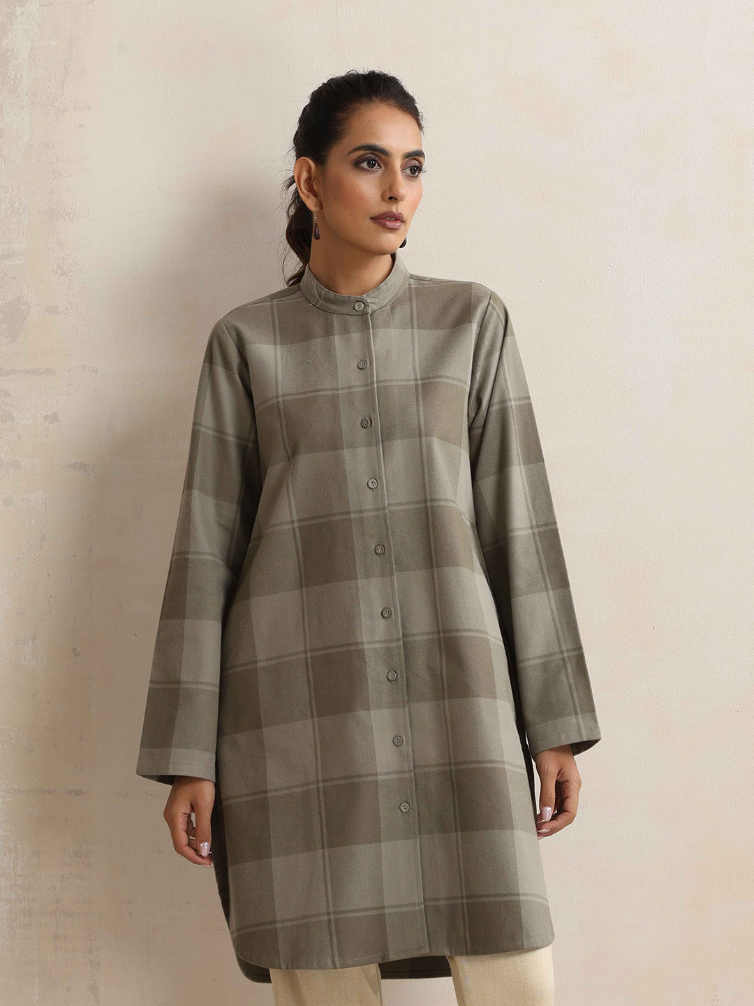 trueBrowns Checked Winter Shirt Top