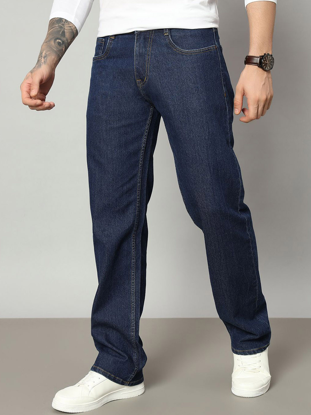 DENIMLOOK Men Baggy Fit Stretchable Baggy Jeans