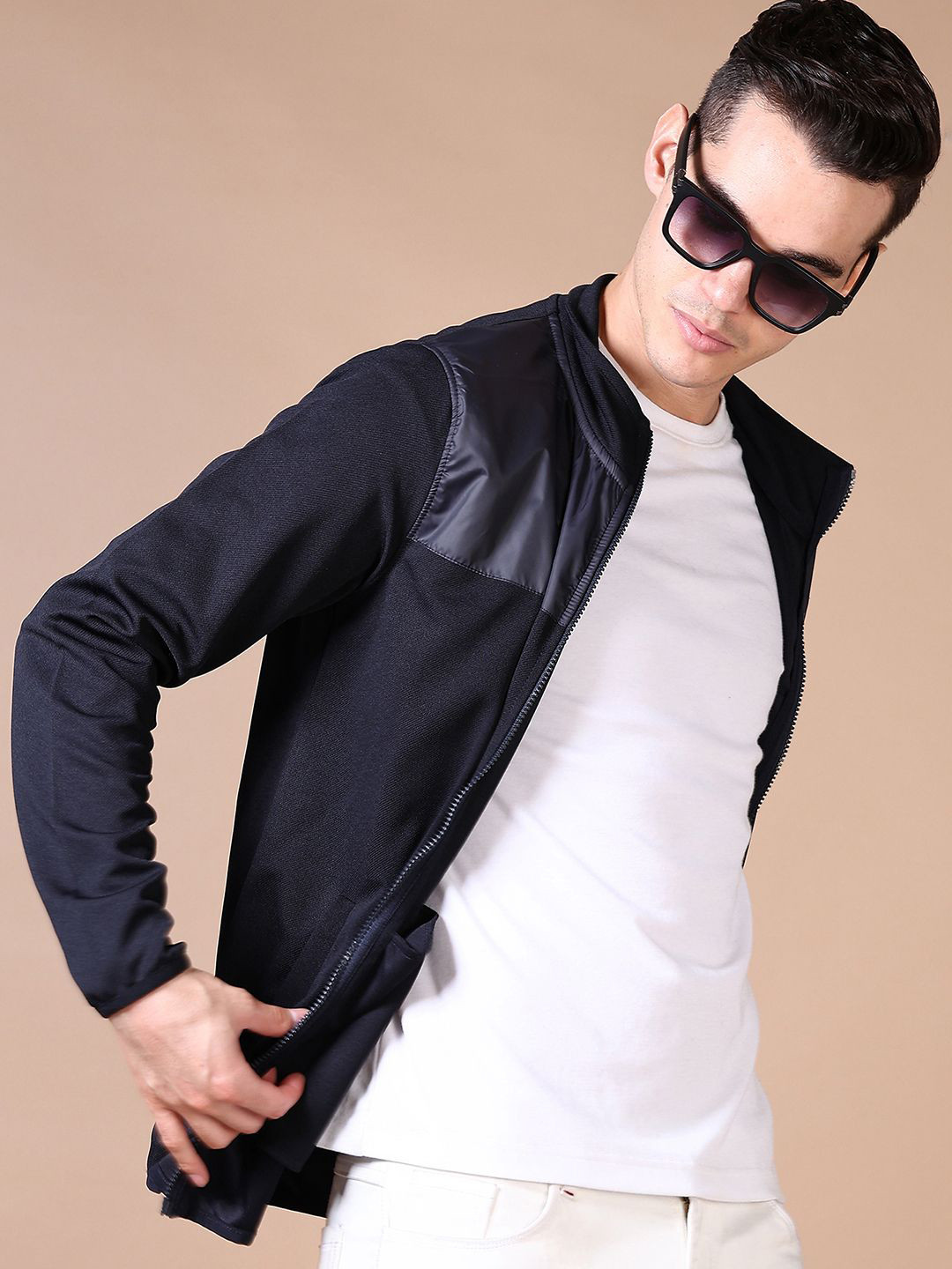 V-Mart Men Front-Open Cotton Sweatshirt