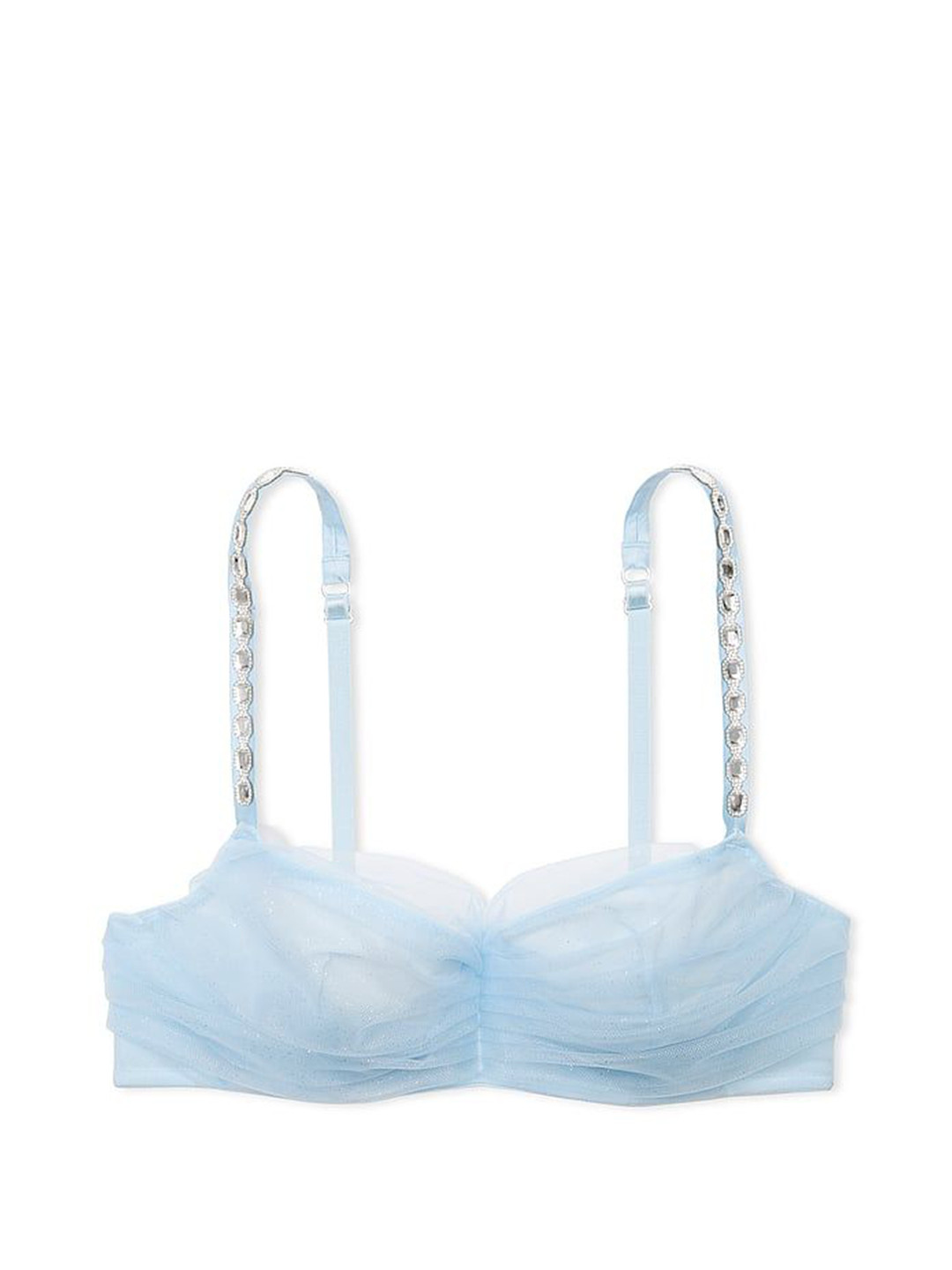 Victoria's Secret Dream Angels Twinkle Cameo Strap Glitter Tulle Unlined Embellished Bra Top