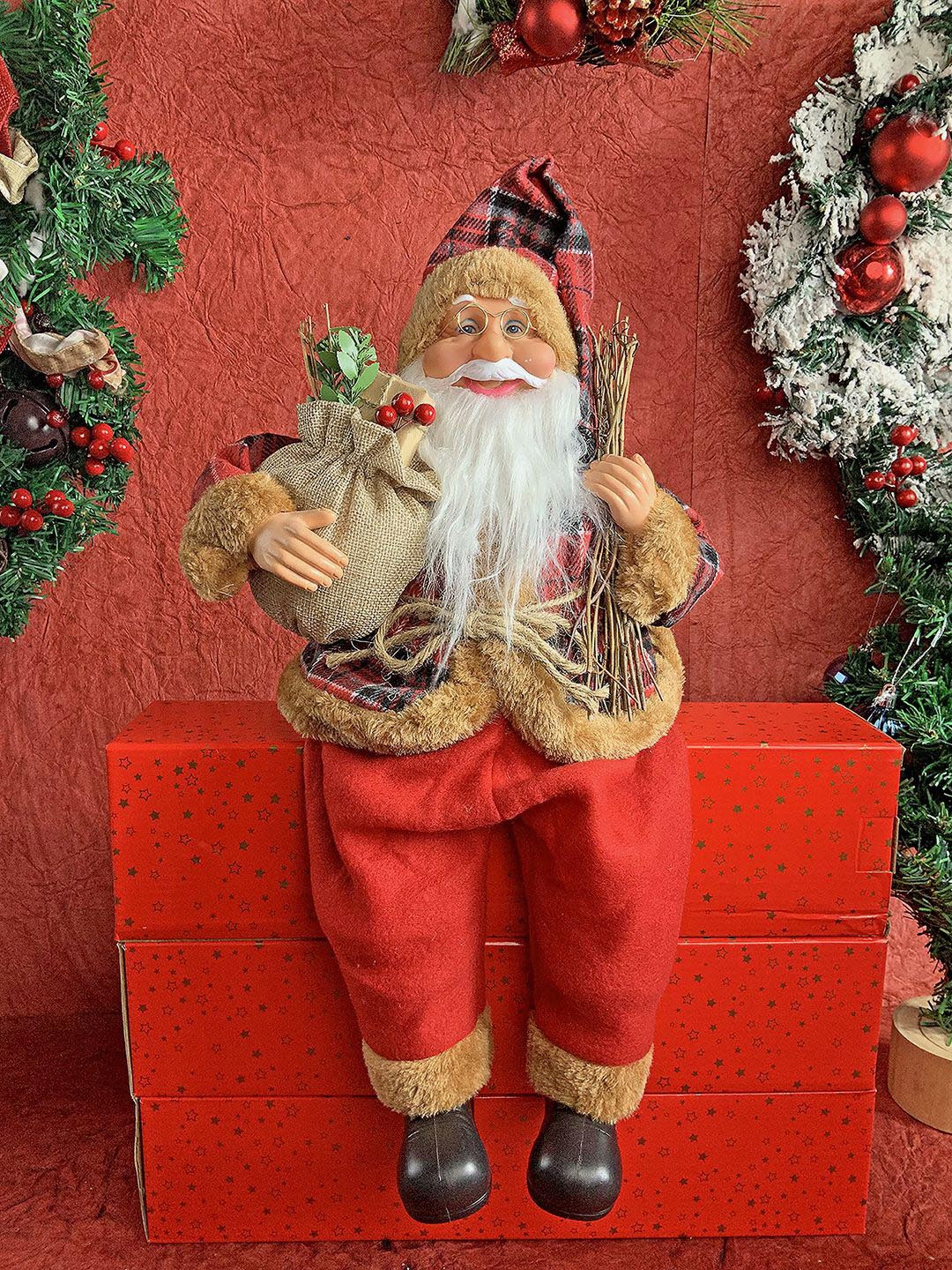 Little Surprise Box LLP Red & White Wooden Snowman Christmas Festive Decor