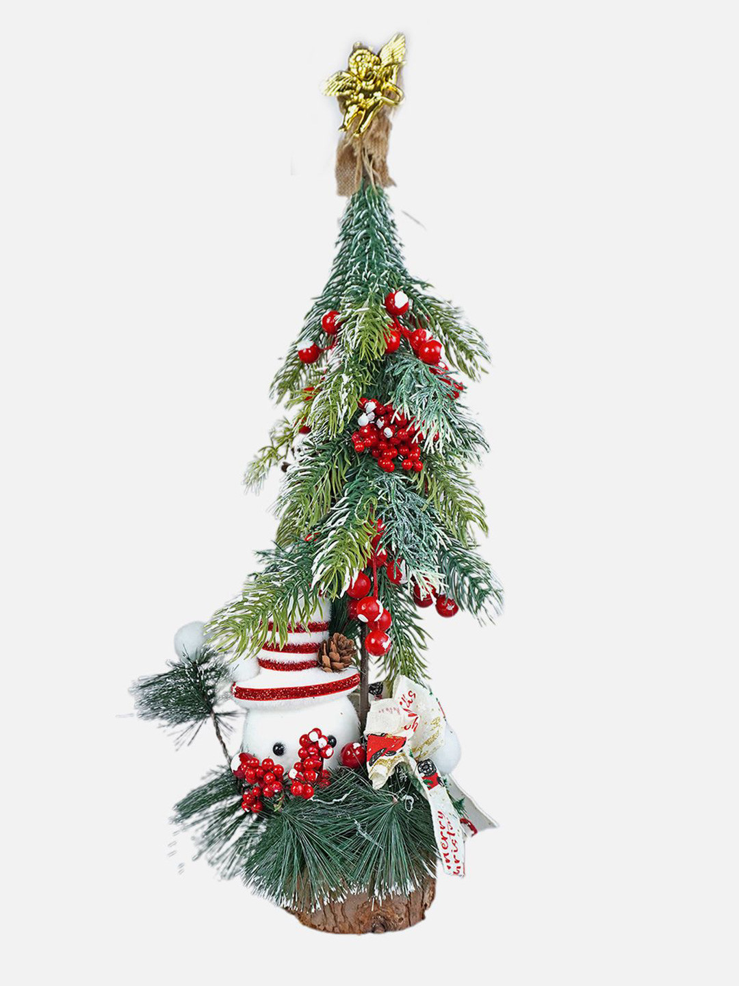 Little Surprise Box LLP Red & Green Snowman Christmas Tree Festive Decor