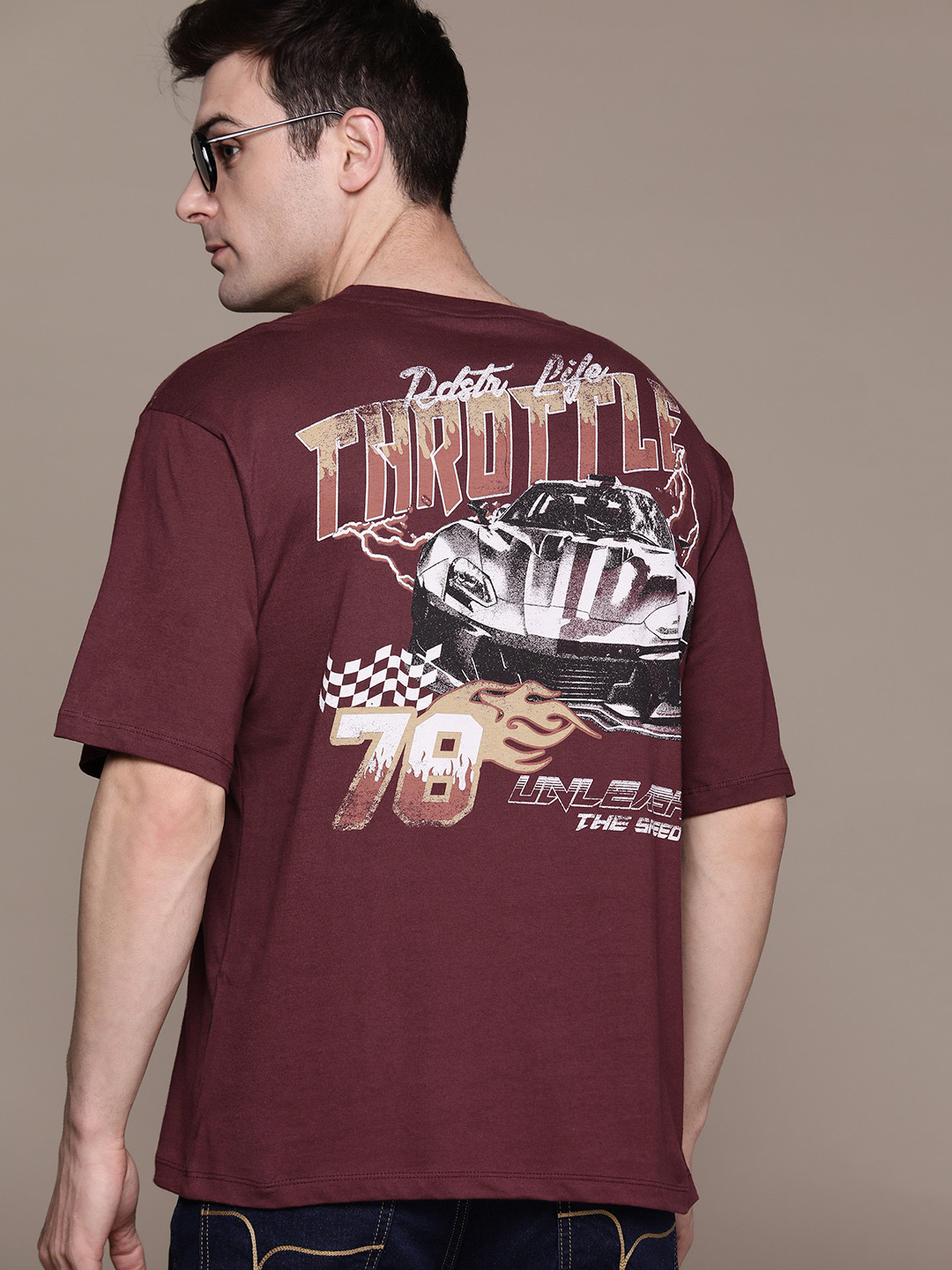 The Roadster Lifestyle Co. Graphic Print Relaxed Cotton T-shirt