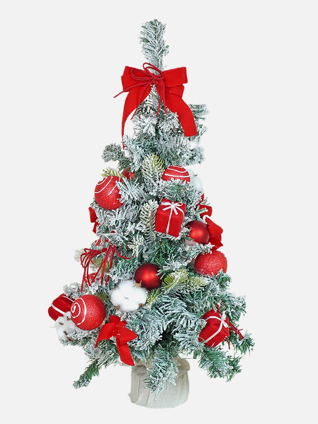 Little Surprise Box LLP Red & White Christmas Tree With Glitter Water Light & Snow