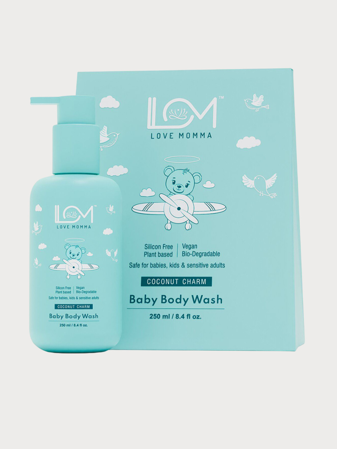 Love Momma Coconut Charm Silicon Free Vegan Baby Body Wash - 250ml