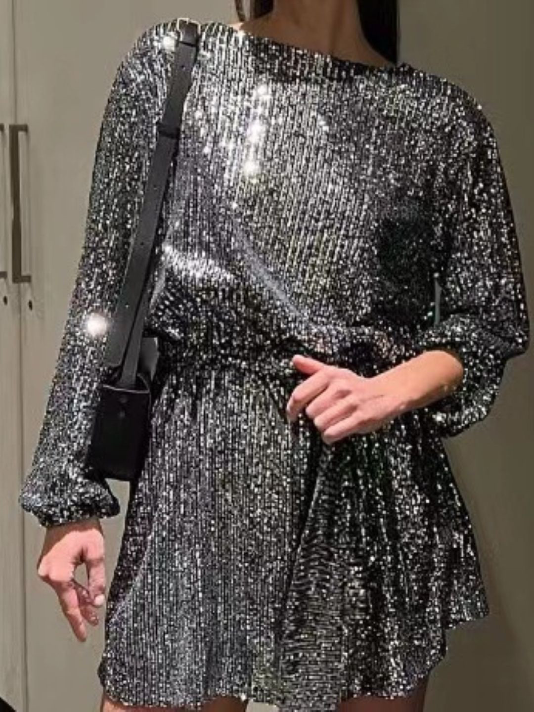 HERE&NOW Women Boat Neck Bandeau Dress