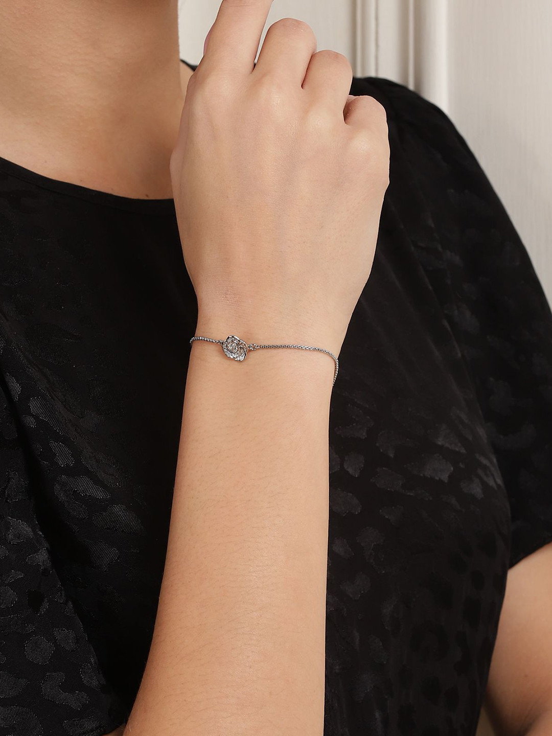 Ted Baker Crystal Studded Flower Adjustable Bracelet