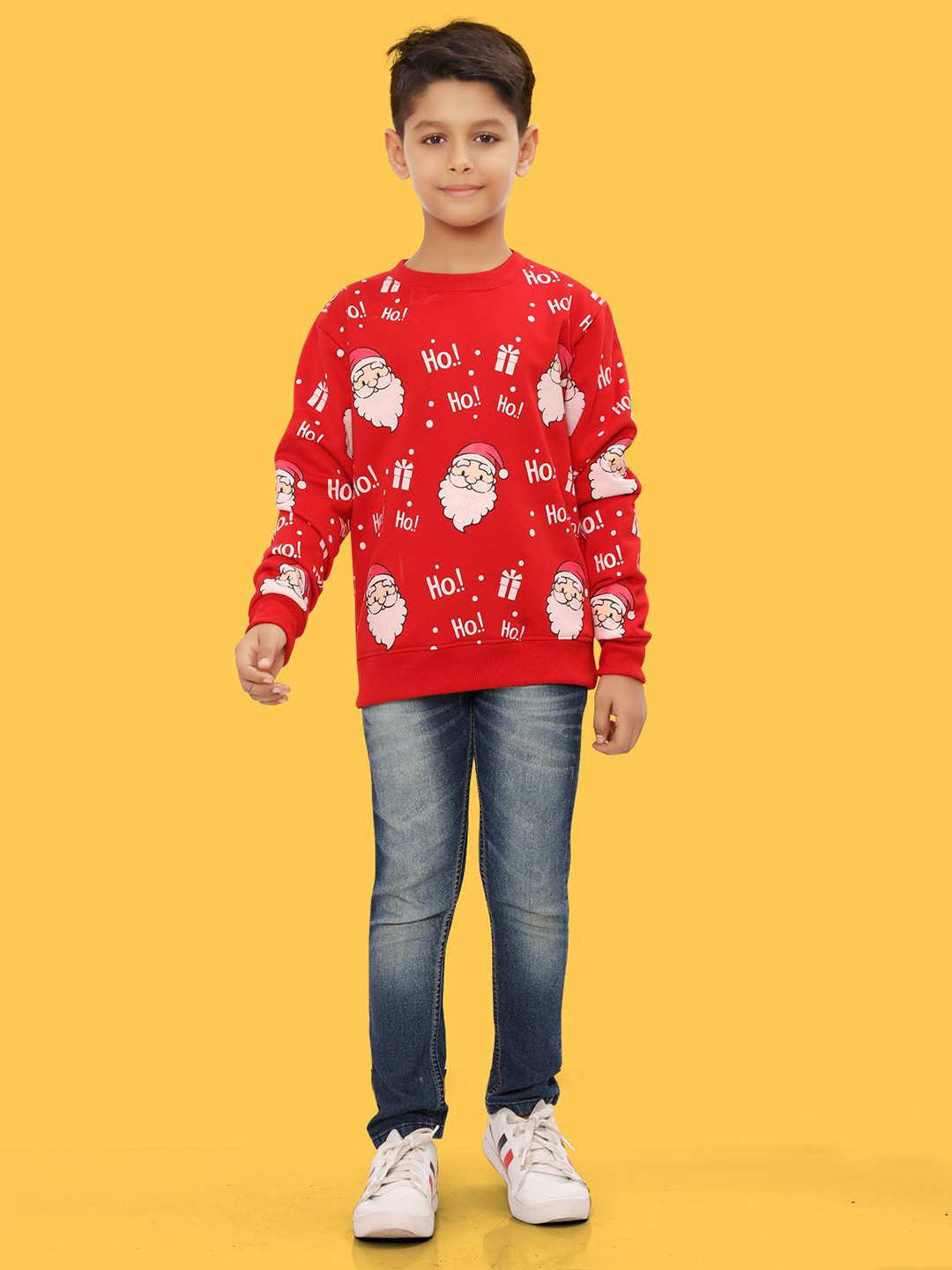 Ninos Dreams Boys Printed Full Sleeves Christmas Sweatshirt