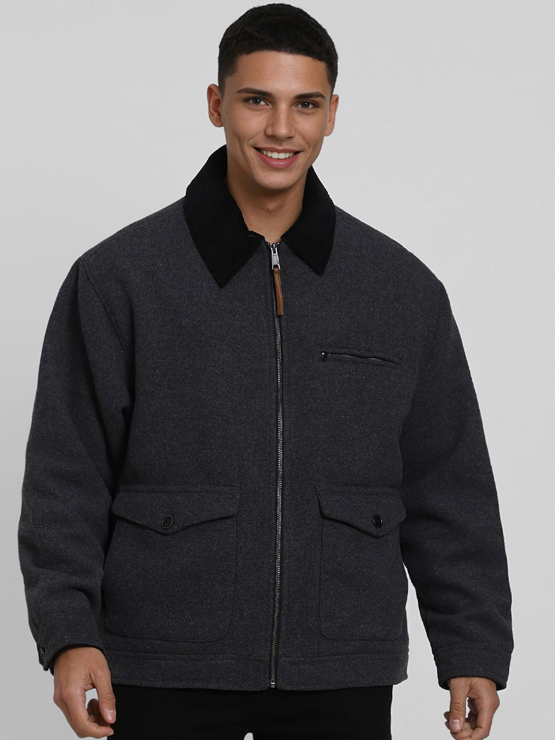 AMERICAN EAGLE OUTFITTERS Men Open Front Jacket