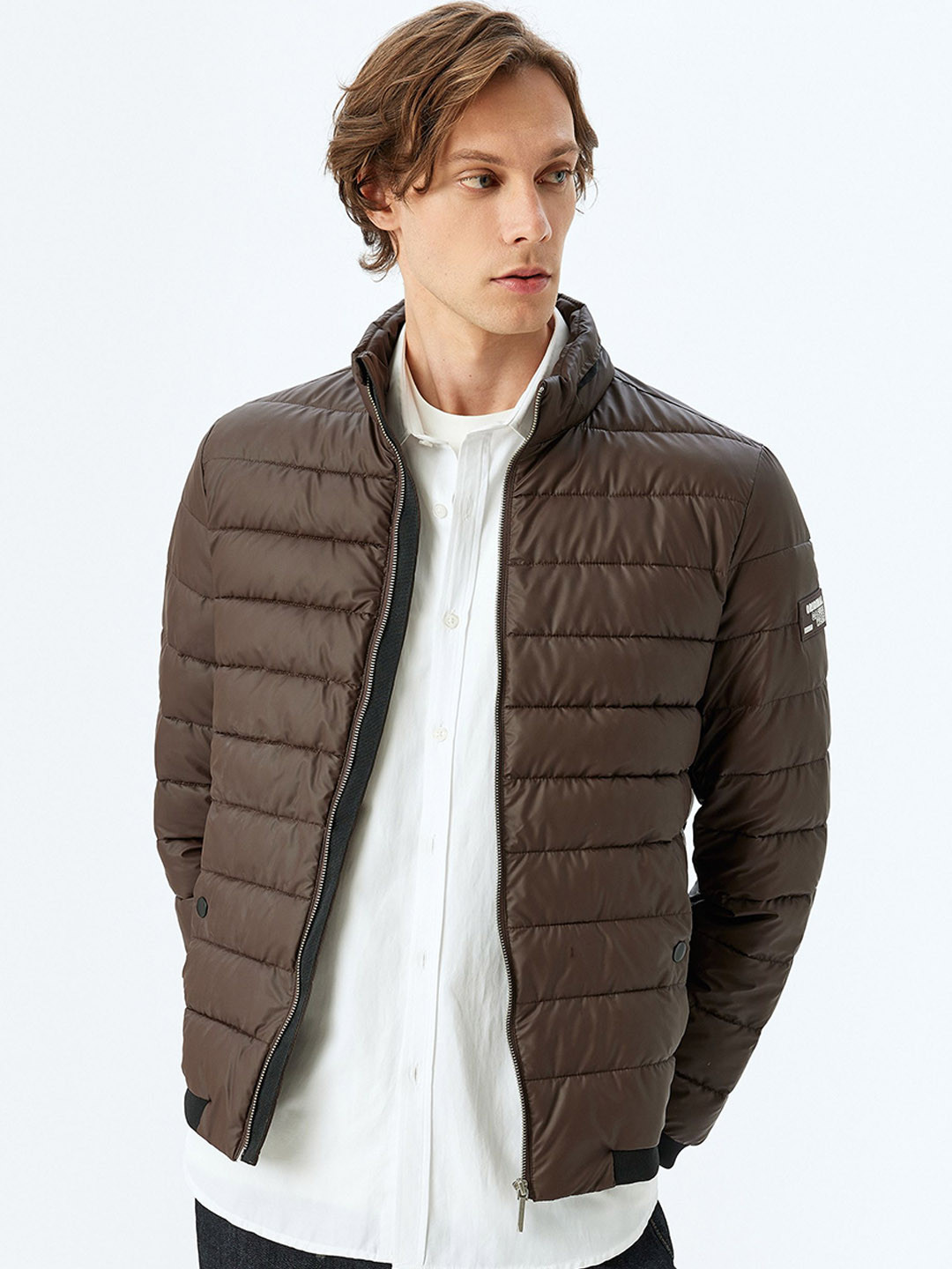 Koton Men Camouflage Striped Puffer Jacket
