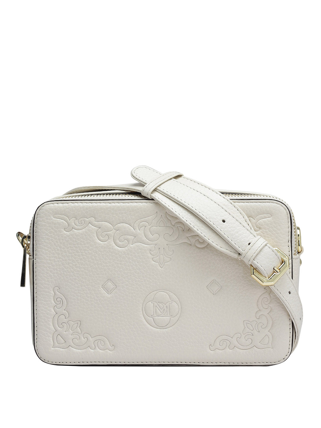 Da Milano Floral Leather Sling Bag with Applique
