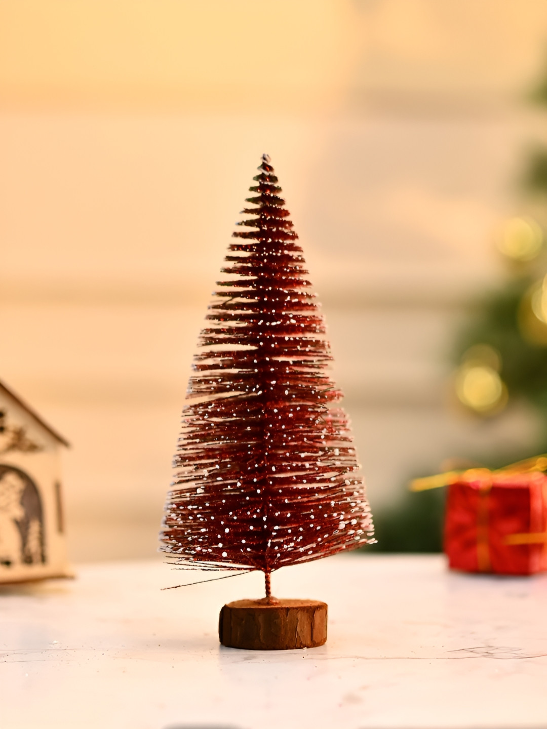 TAYHAA Red Glittering Radiance Christmas Tree