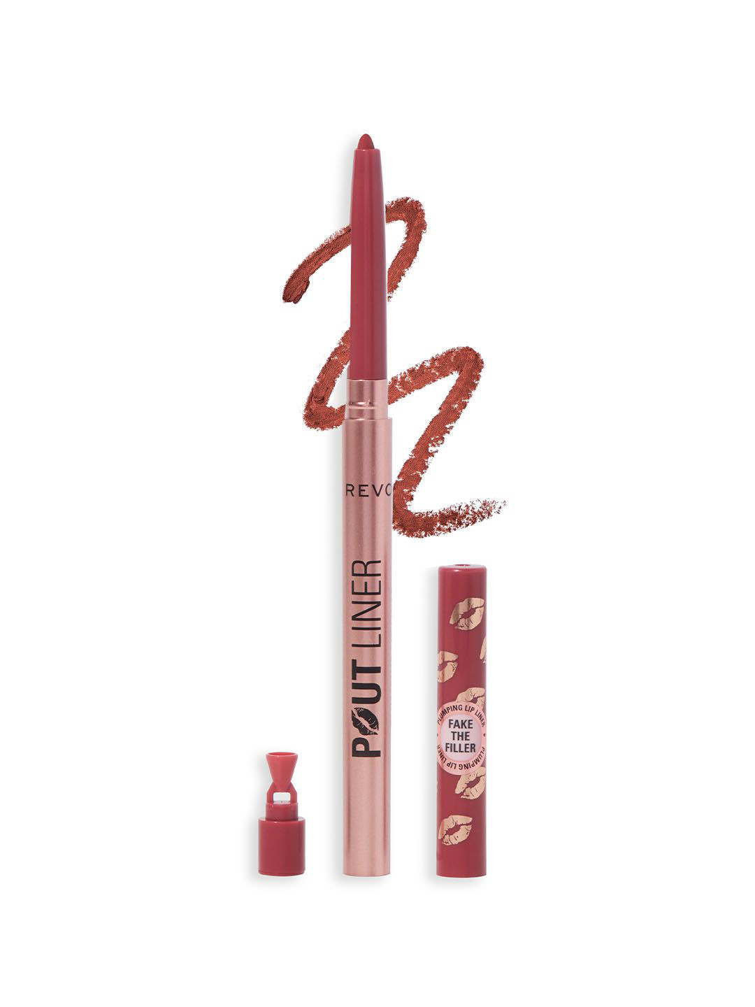Makeup Revolution London Pout Bomb Plumping Lip Liner with Sharpener - Melba Warm Peach