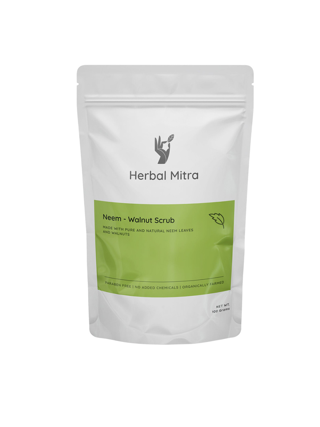 Herbal Mitra Neem - Walnut Scrub With Shell - 100 g