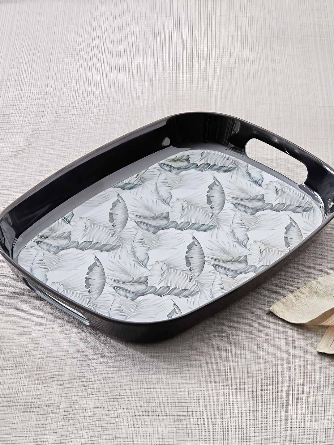 Home Centre Black 2020 Melamine 1 Pieces Serving Tray