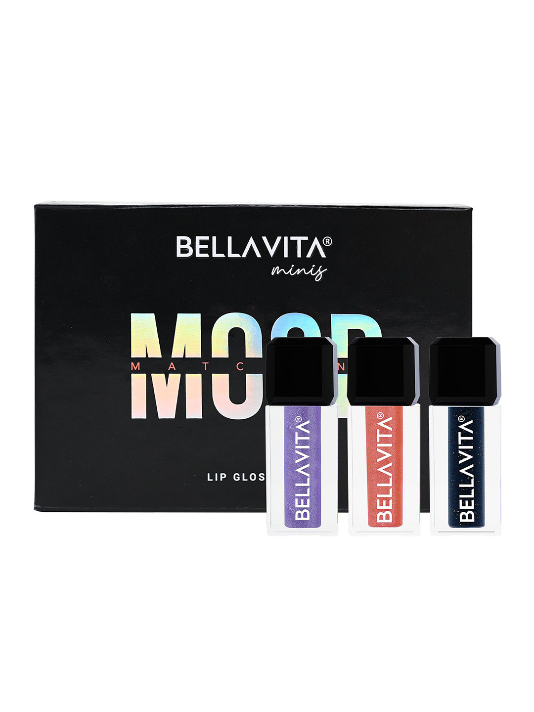Bella Vita Organic Set Of 3 Matching Mood Mini Lip Gloss 2ml Each