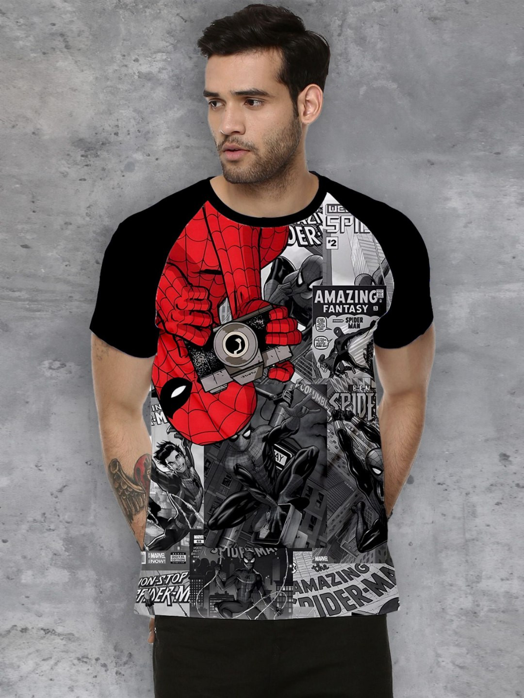 fanideaz Men Printed Raw Edge T-shirt