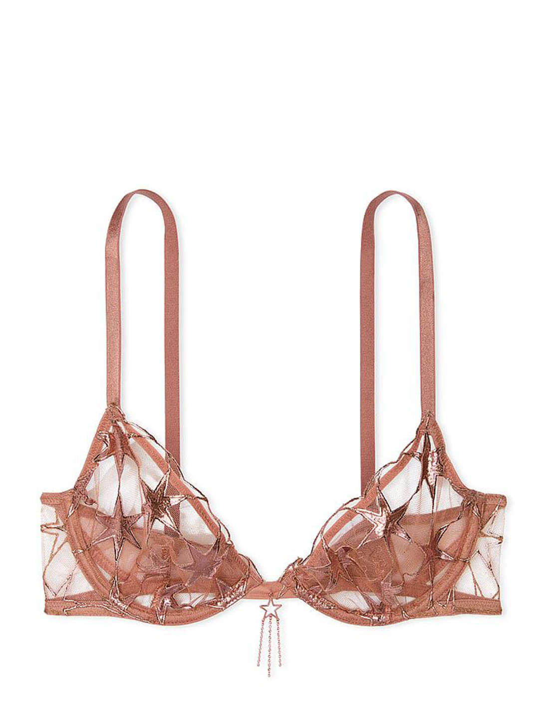 Victoria's Secret Very Sexy Stardust Embroidery Unlined Low-Cut Demi Embellished Bra