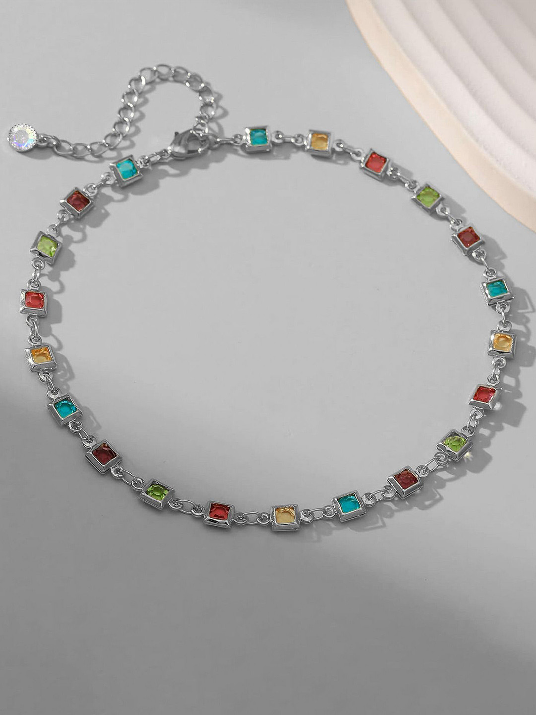 VAMA Women Handcrafted Silver-Plated Bangle-Style Bracelet