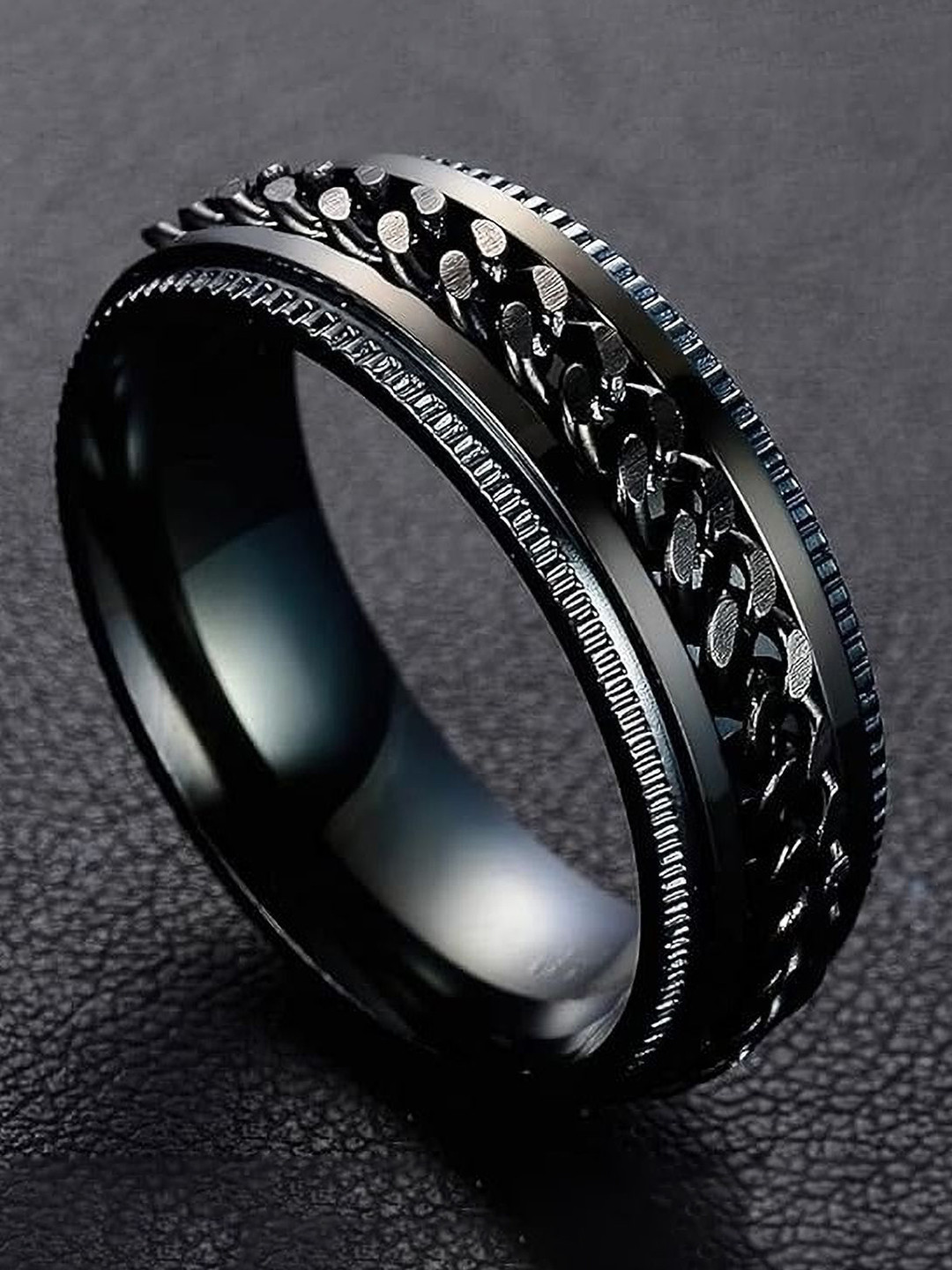 Lila Chain Rotatable Finger Rings