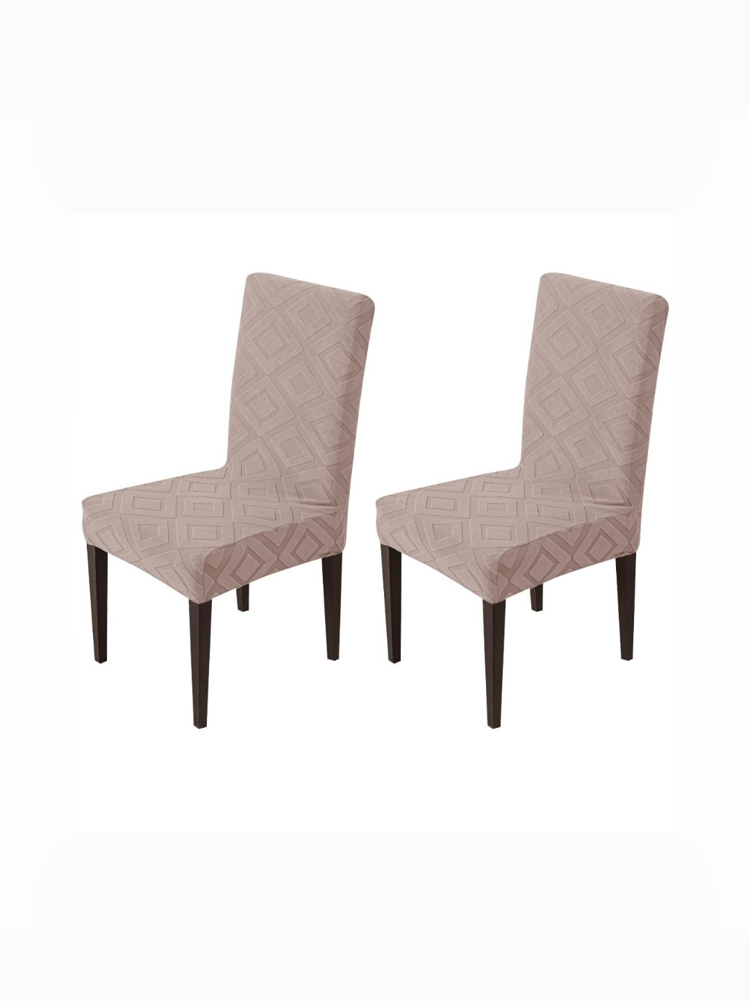 HOUSE OF QUIRK 2-Pcs Pink Texture 220 GSM Removable Chair Cover