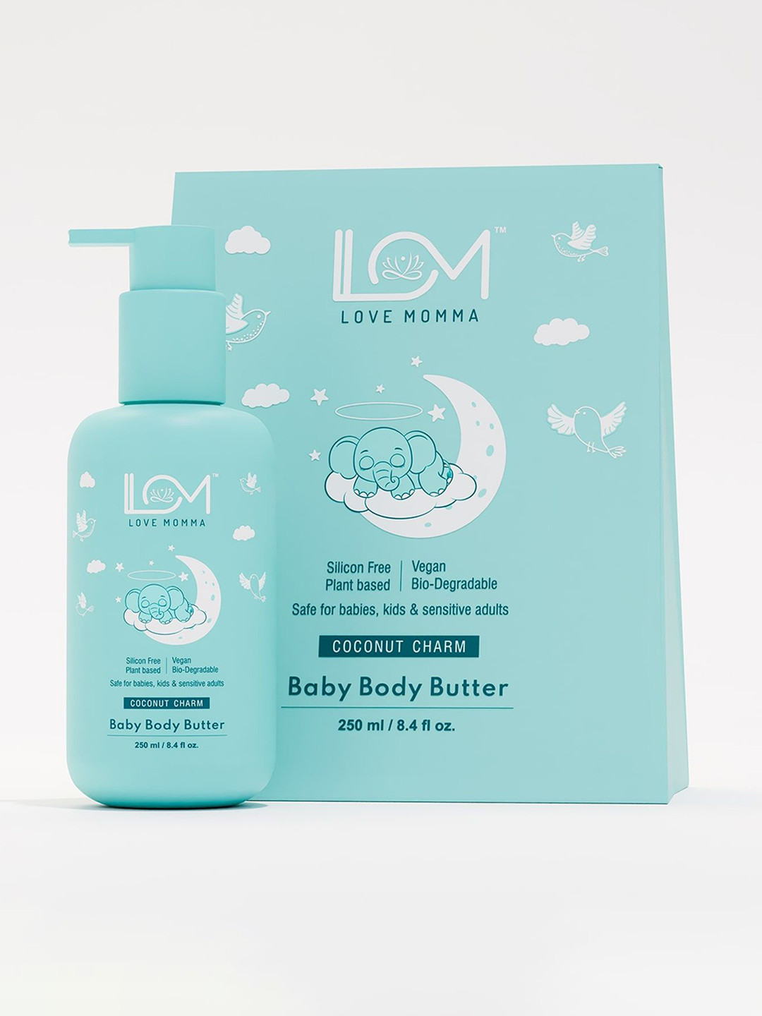 Love Momma Coconut Charm Silicon Free Vegan Baby Body Butter - 250 ml