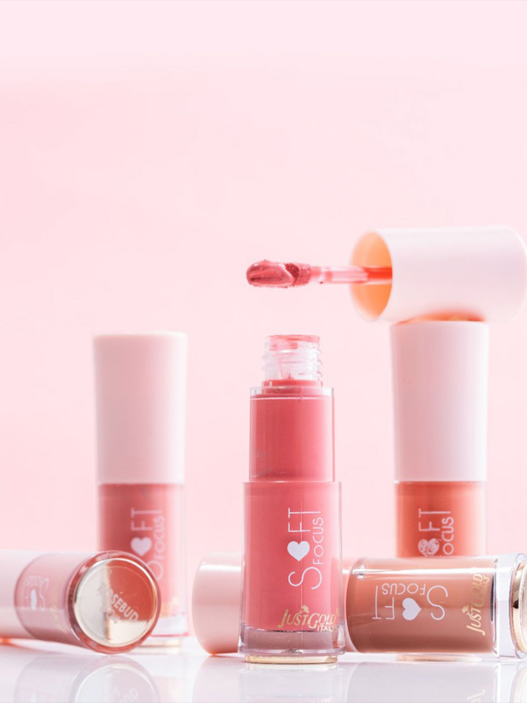 JUSTGOLD Soft Focus Highly Pigmented & Long Lasting Liquid Blush- 5 ml- Coral #01