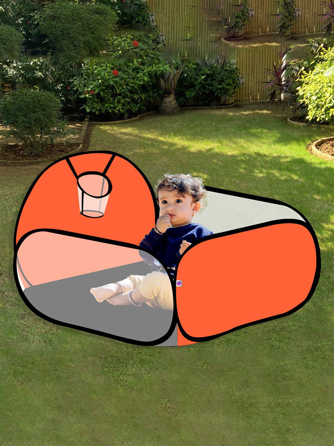 Silver Shine Kids Without Ball Foldable Square Ball Pool Play Tent