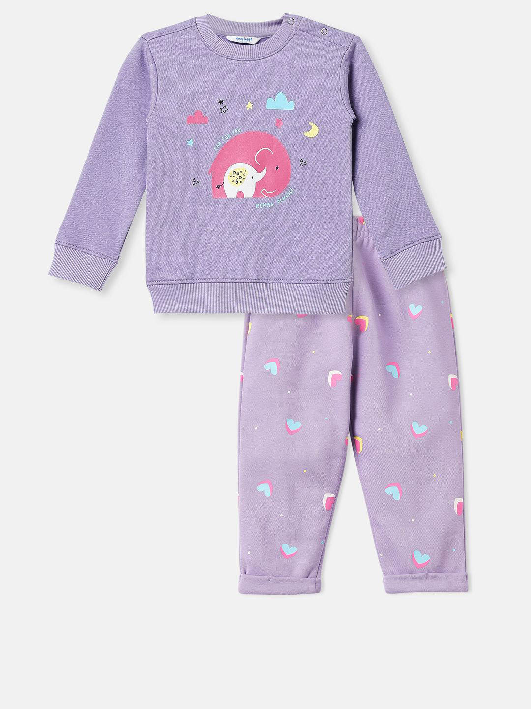 Nauti Nati Infants Girls Graphic Sweater and Joggers