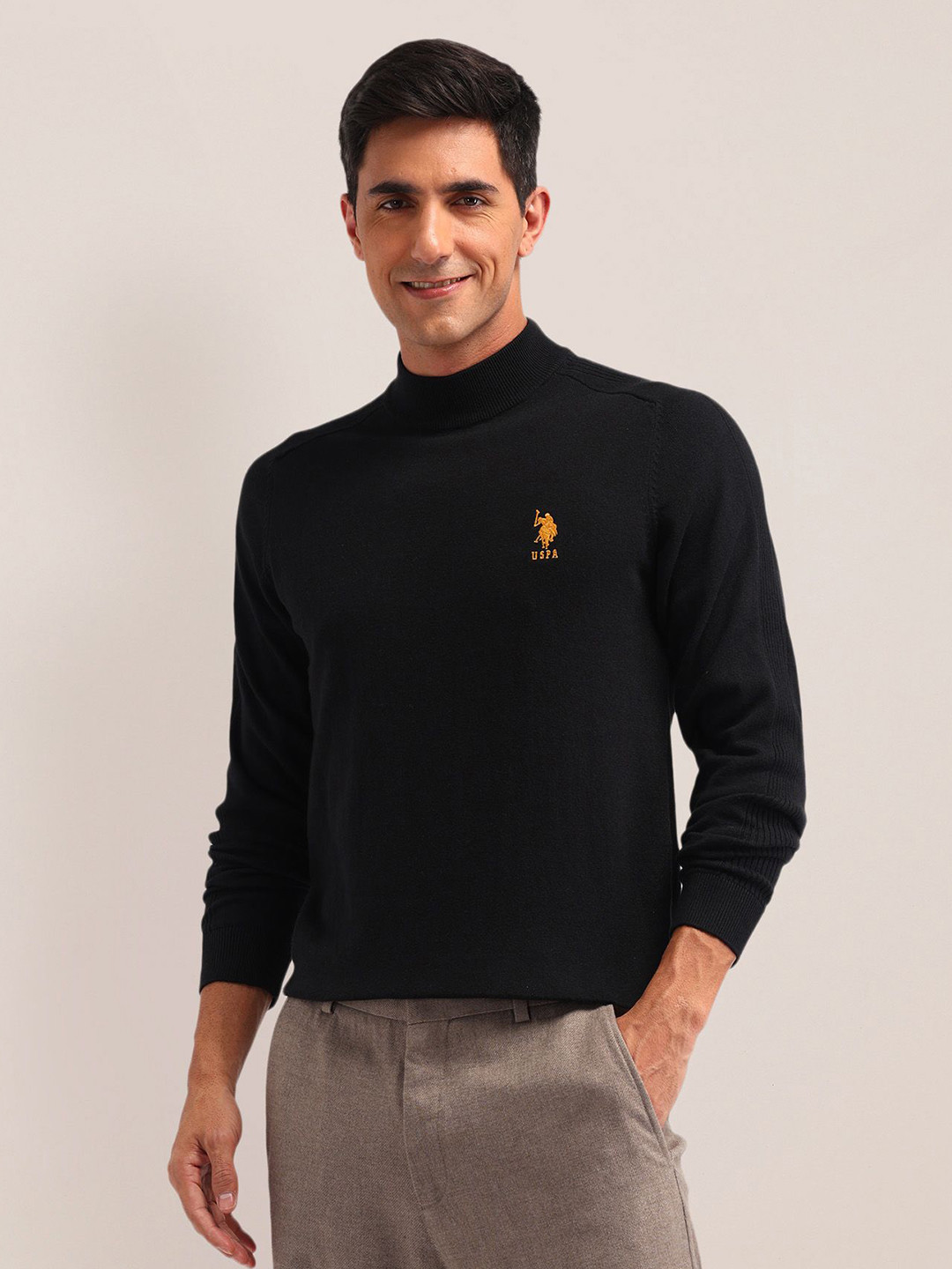 U.S. Polo Assn. Men Turtle Neck Long Sleeves Pullover