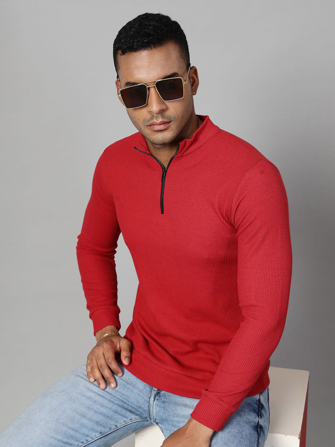 Rigo Men Henley Neck Slim Fit T-shirt