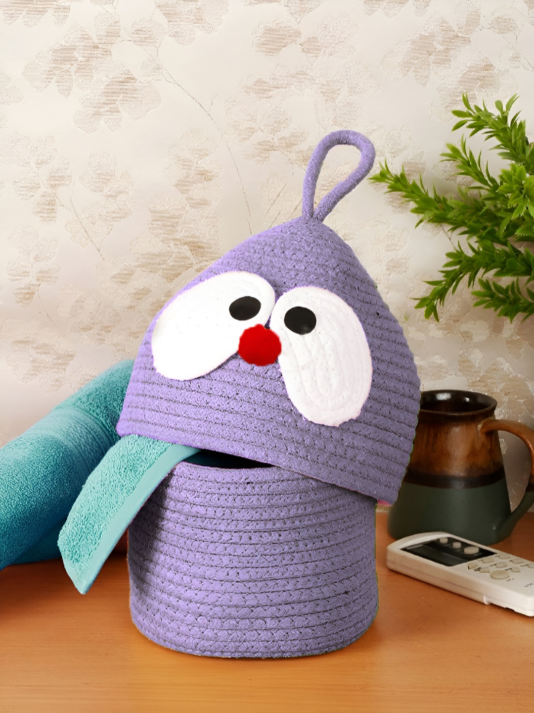 ANA Purple & White Tote Basket Organiser