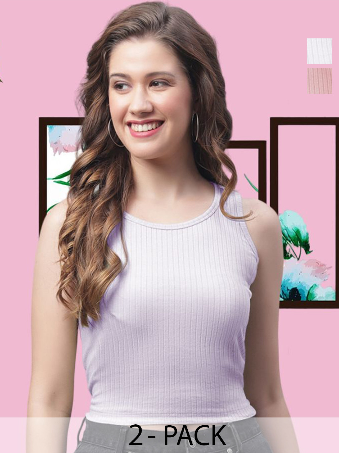 FBAR Women Pack of 2 Sleveless Crop Top