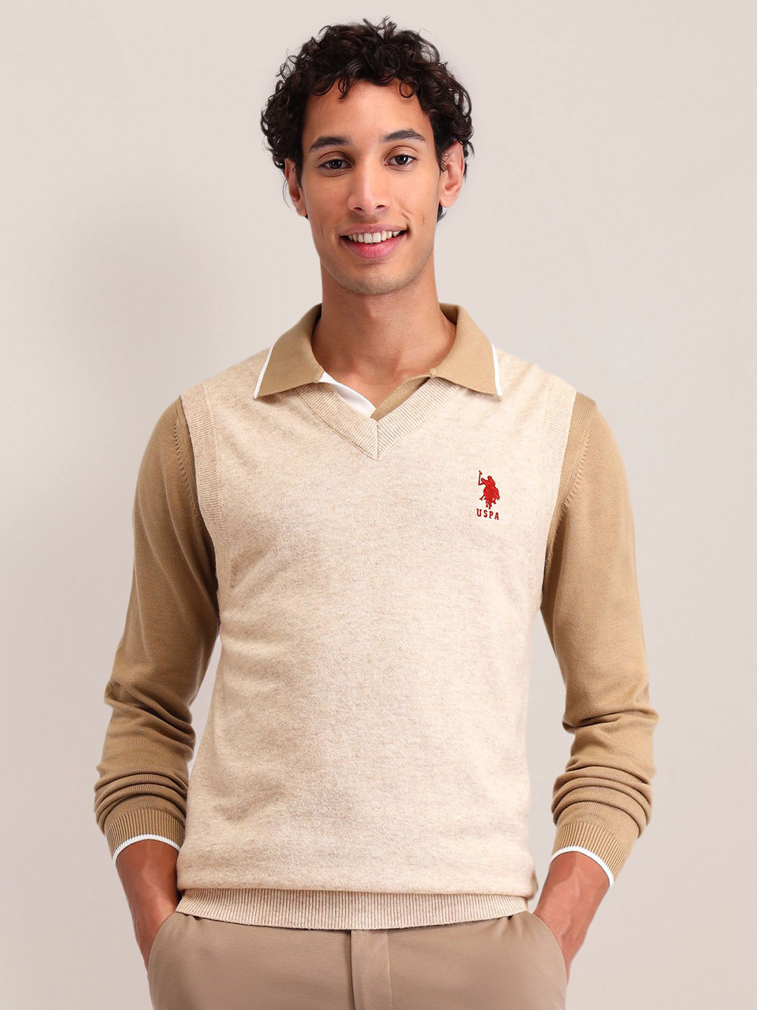U.S. Polo Assn. Men Woollen Sweater Vest