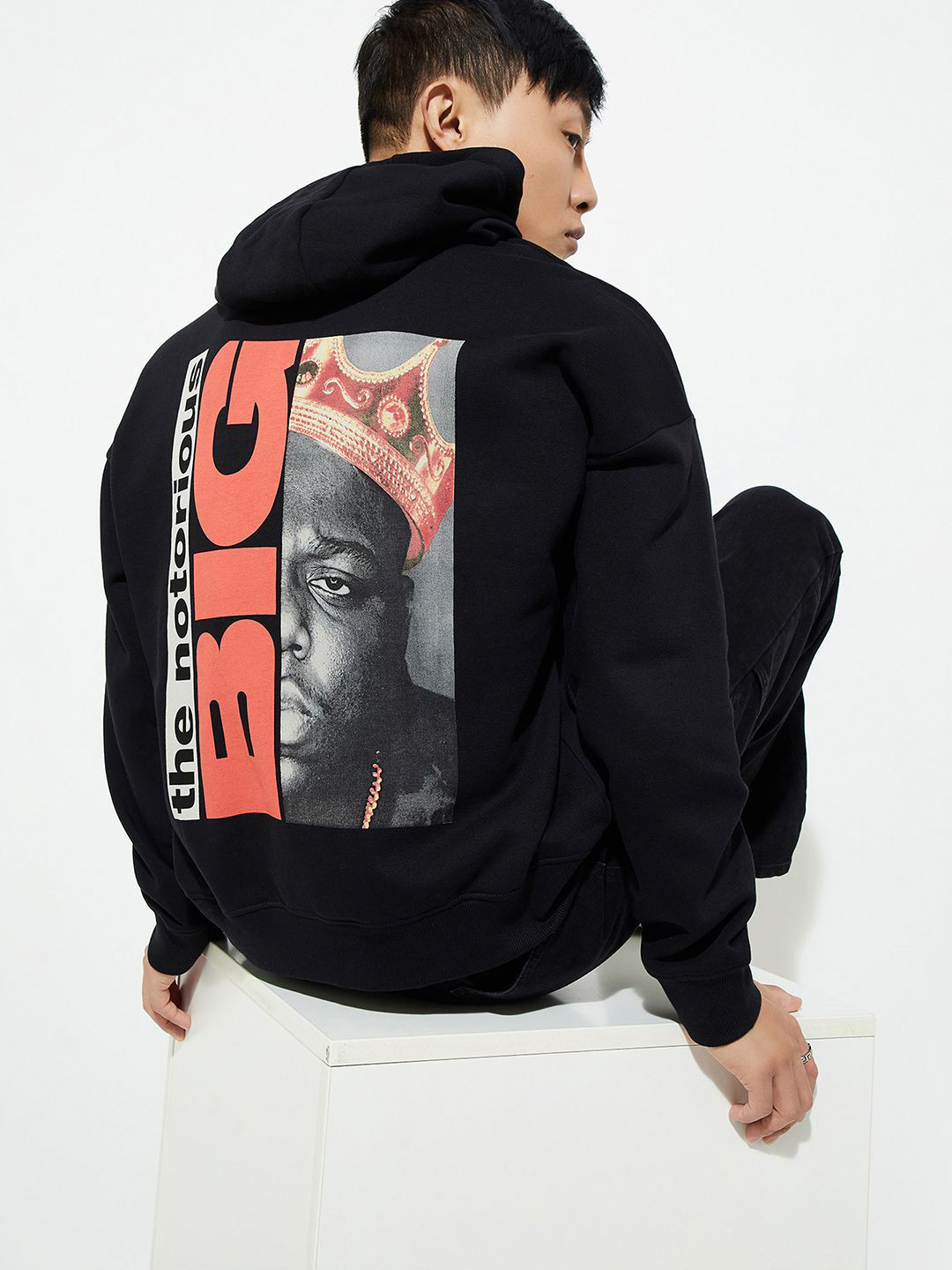 Max Urb_N Men Oversized Notorious Big Printed Sweatshirt